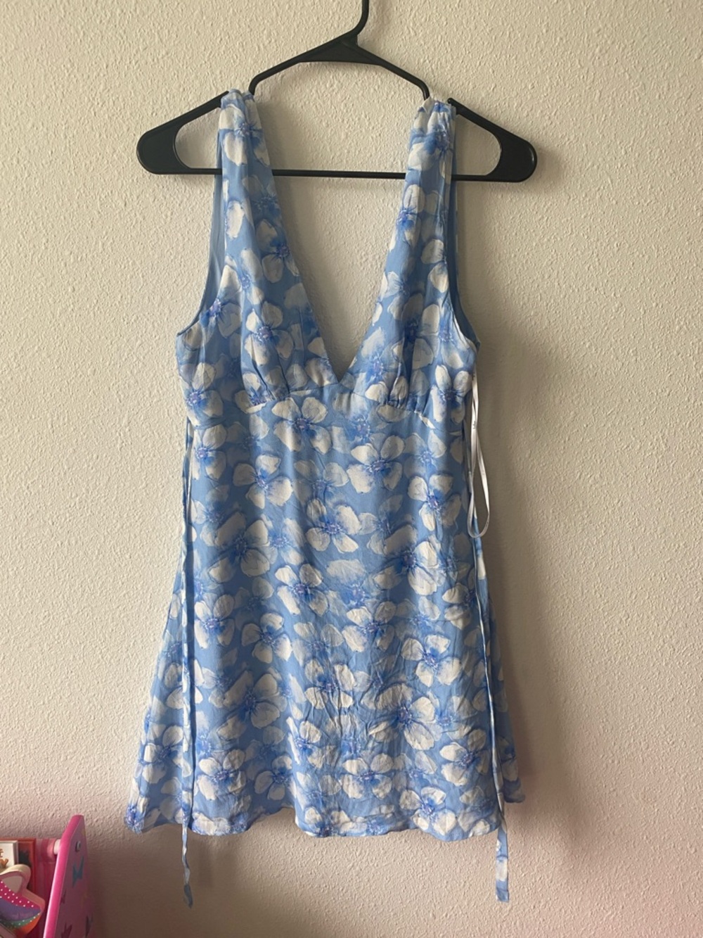 Lulu's Light Blue V-Neck Slip Dress